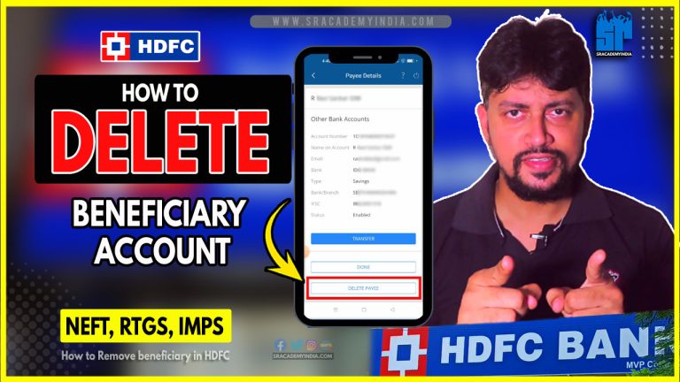 how to delete beneficiary in hdfc mobile app