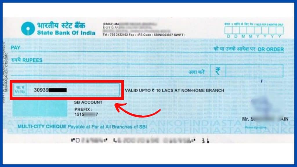 How to Find SBI Account Number using Cheque book
